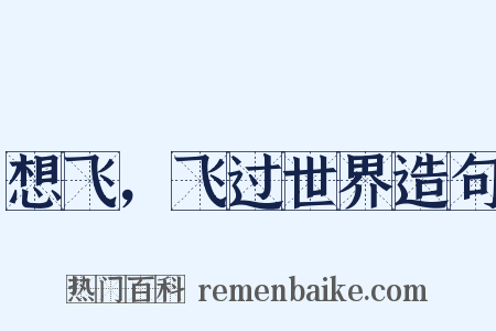 想飞，飞过世界造句是什么意思的图片